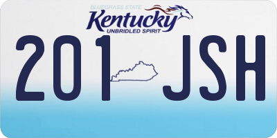 KY license plate 201JSH