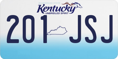 KY license plate 201JSJ