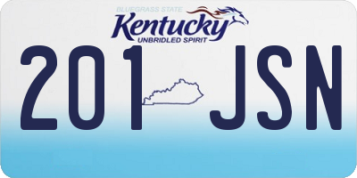 KY license plate 201JSN