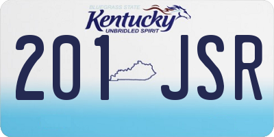 KY license plate 201JSR