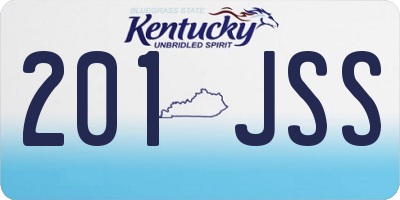 KY license plate 201JSS