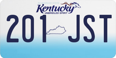 KY license plate 201JST