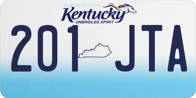 KY license plate 201JTA