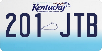 KY license plate 201JTB