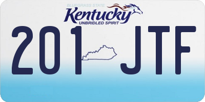 KY license plate 201JTF
