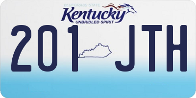 KY license plate 201JTH