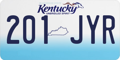 KY license plate 201JYR