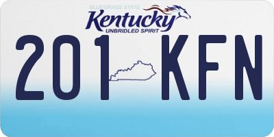 KY license plate 201KFN