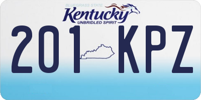 KY license plate 201KPZ