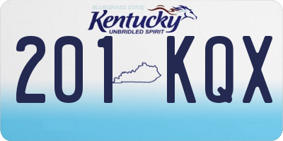 KY license plate 201KQX