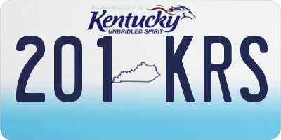 KY license plate 201KRS