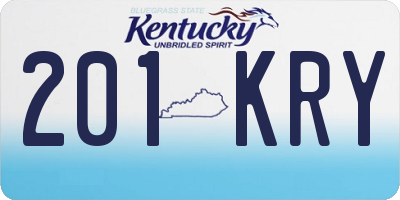 KY license plate 201KRY