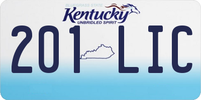 KY license plate 201LIC
