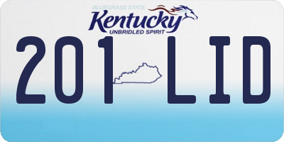 KY license plate 201LID