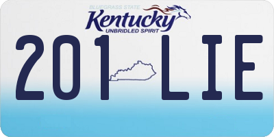 KY license plate 201LIE