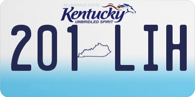 KY license plate 201LIH