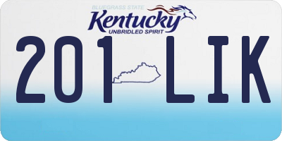 KY license plate 201LIK