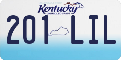 KY license plate 201LIL