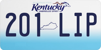 KY license plate 201LIP