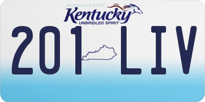 KY license plate 201LIV