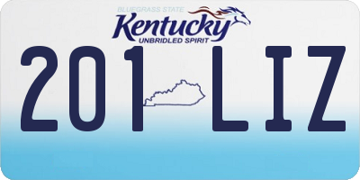 KY license plate 201LIZ