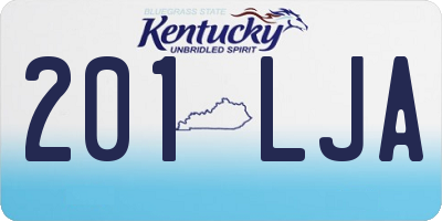 KY license plate 201LJA