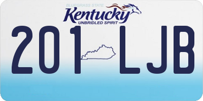KY license plate 201LJB