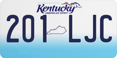 KY license plate 201LJC