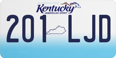 KY license plate 201LJD