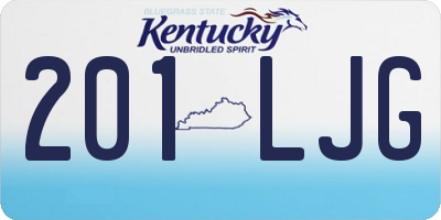 KY license plate 201LJG
