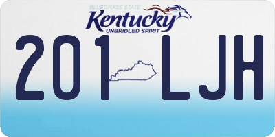 KY license plate 201LJH