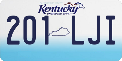 KY license plate 201LJI