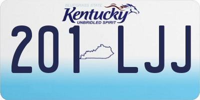 KY license plate 201LJJ
