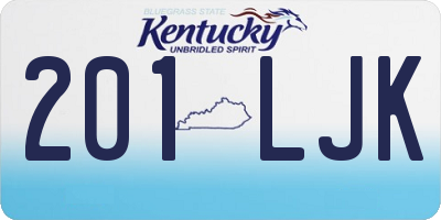 KY license plate 201LJK