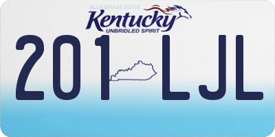 KY license plate 201LJL