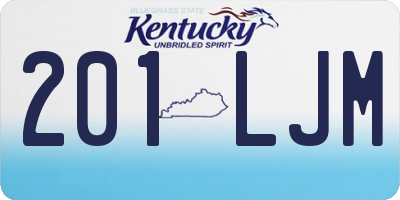 KY license plate 201LJM