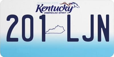 KY license plate 201LJN