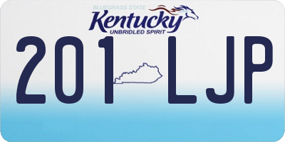 KY license plate 201LJP