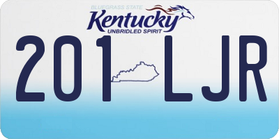 KY license plate 201LJR