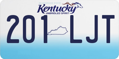 KY license plate 201LJT