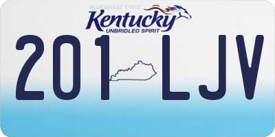 KY license plate 201LJV