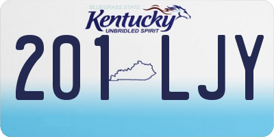 KY license plate 201LJY