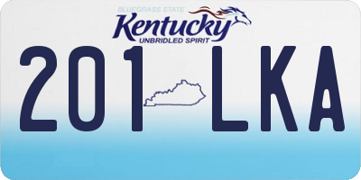 KY license plate 201LKA