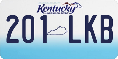 KY license plate 201LKB