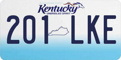 KY license plate 201LKE