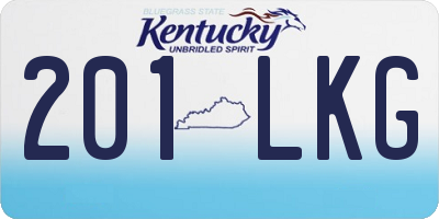 KY license plate 201LKG