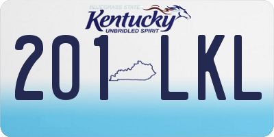 KY license plate 201LKL