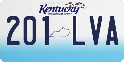 KY license plate 201LVA
