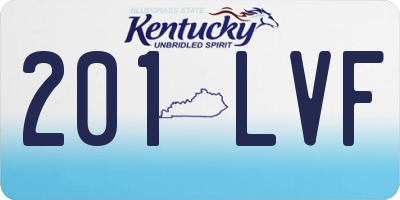 KY license plate 201LVF