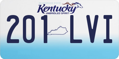KY license plate 201LVI